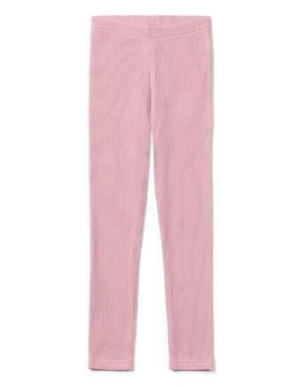 Legginsy dziecięce prążek jasny róż, bubalove