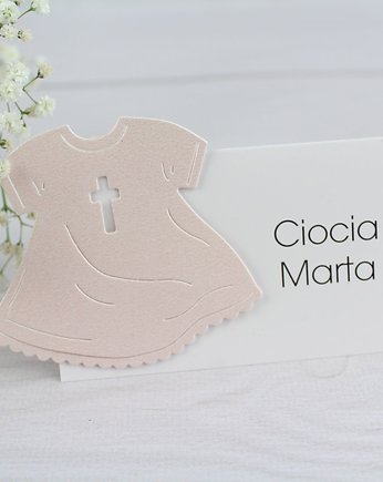 Winietka Chrzest Szatka Dziewczynka  10 szt, Say I Do Zaproszenia