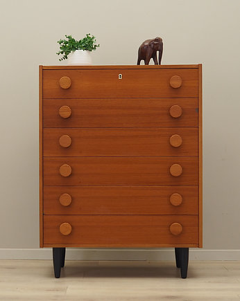 Komoda tekowa, duński design, lata 60, produkcja: Dania, Przetwory design