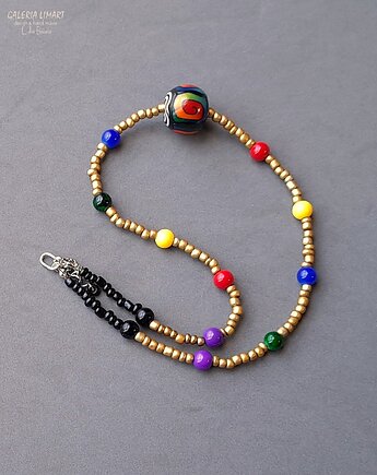 BOHO uroczy bajeczniej kolorowy naszyjnik jedyny TAKI Unikat handmade #2, Galeria Limart