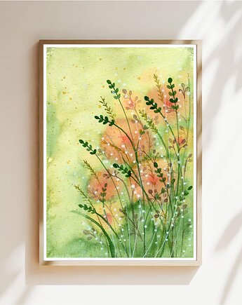 Oryginalna akwarela. Łąka A5, Malgorzata Domanska