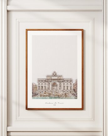 Plakat Rzym - Fontanna di Trevi, Peszkowski Graphic
