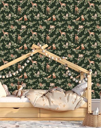 Tapeta Forest Animals zieleń 53cmx10m PZ, Bajkowe Wnetrza