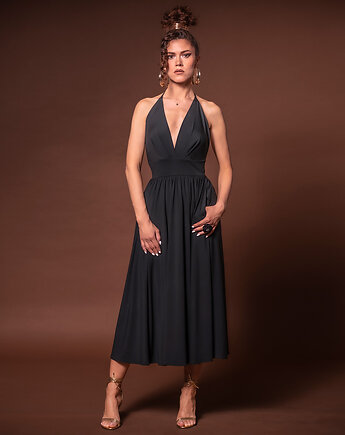 Czarna rozkloszowana sukienka - Betty, milita nikonorov