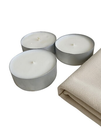 XXL Absolute Linen 3 szt. tealight 105g wosk sojowy (dostępne inne zapachy), Coccola JEWELLERY