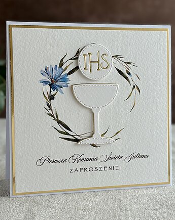Zaproszenia na komunię, wzór 5C, Anna Art and Crafts