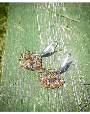 Kolczyki z zatopionym wrzosem, Figa handmade accessories