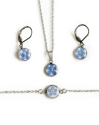 Komplet biżuterii z niezapominajkami, Colie