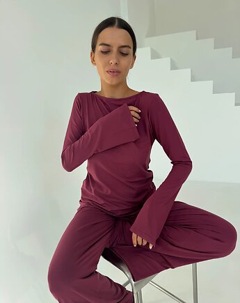 Longsleeve Sense beetroot, Patchouli