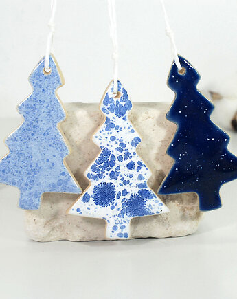 Ceramiczne choinki - komplet ozdób choinkowy, 10FingersArt