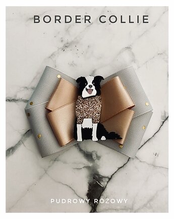 Kolekcja Pop Art Dog  Border Collie  1 szt, Pudrowy Różowy