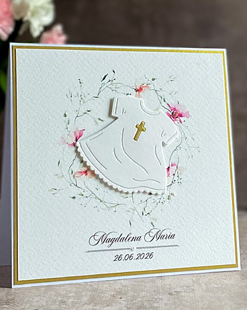Kartka na chrzest w ozdobnej kopercie, 73d, Anna Art and Crafts