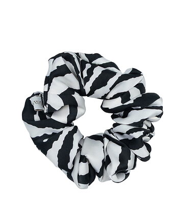 Satynowa Scrunchie do włosów Zebra, Laveni