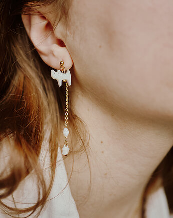 Kolczyki koteczki, długie