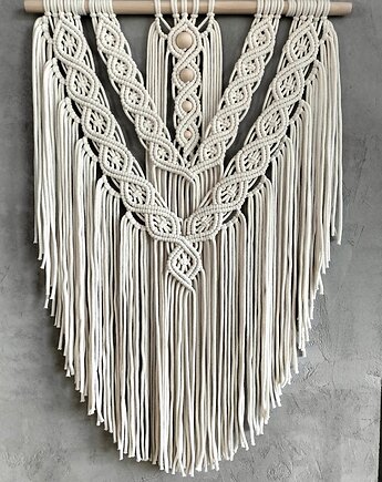 Makrama Ścienna BRYLANT 70 Bogato Wyplatana z Koralikami - 70x90 cm, Pracownia Wardin