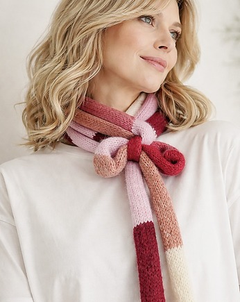 Szaliko - długi szalik w tonacji różu, MonDu
