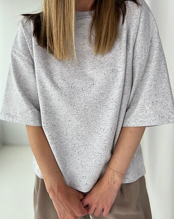Crush / Salt & Pepper - bawełniany t-shirt oversize, Bohemian Soul atelier by M.