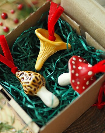 Zestaw grzybków na choinkę, Velvet Craft