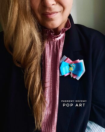 Brosza  z Myszką w stylu  Art Mickey New, Pudrowy Różowy