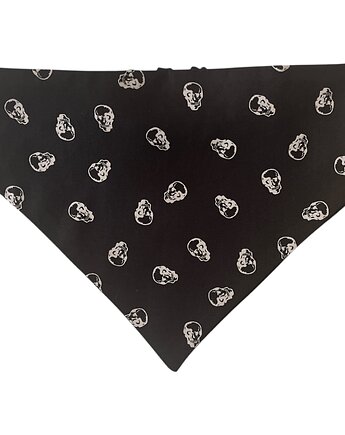 Dwustronna bandana na gumce dla psa Czaszki, Psia szafa