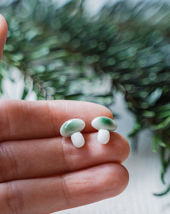 Kolczyki porcelanowe FUNGI, rękoczyny