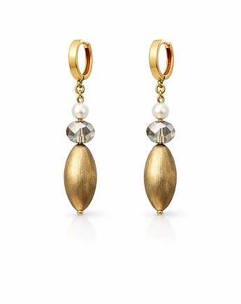Kolczyki pozłacane GOLDEN DROPS- unikat, ISSI Jewelry