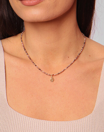 Naszyjnik rodonit z zawieszką, Bring Biżuteria