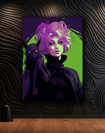 Portret Czarownicy - Plakat - Druk - Czarownica, Wiedźma, Halloween #7, Black Sapphire Art
