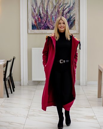 Mega długa bluza Bordo, Nashani