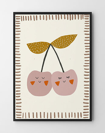 Wisienki  - plakat dla dzieci pokój dziecka, HOG STUDIO