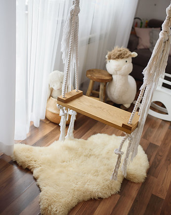 Stylowa huśtawka MEDIUM 60CM na linach dla dzieci, OhSwing