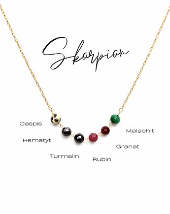 Twój ZODIAK, Naszyjnik Glam, Skorpion, złoty, GLAM