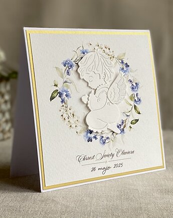 Kartka na chrzest w ozdobnej kopercie, c 48b, Anna Art and Crafts