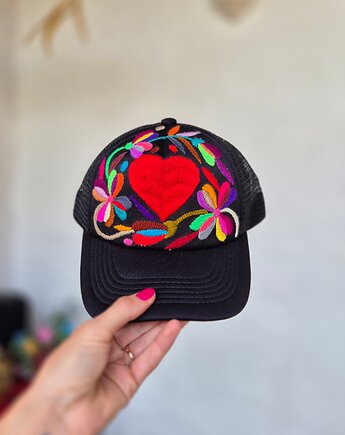 Czapka za daszkiem Otomi ręczny hafty z Meksyku, SempreArte