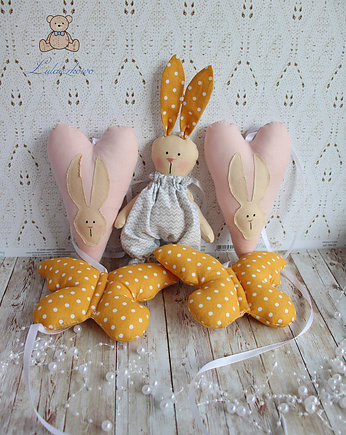 Girlanda z króliczkiem i sercami dekoracja, Lulaczkowo