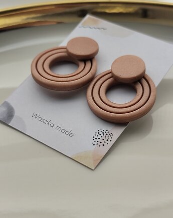 Kolczyki koła mocca mouse, Waszkamade