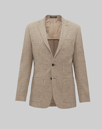 Marynarka morigerati brąz slim fit, BORGIO