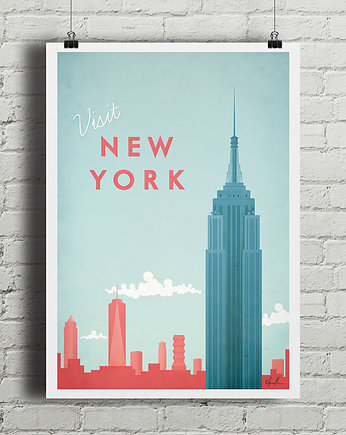 Nowy Jork - vintage plakat, minimalmill