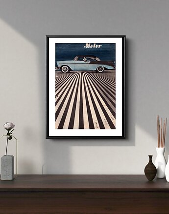 Plakat Okładka czasopisma Motor z 1957 , RiskyWalls