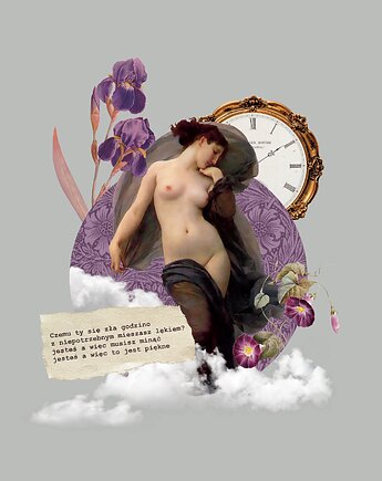 Plakat Kolaż Zła Godzina, Pracownia RetroBotanica