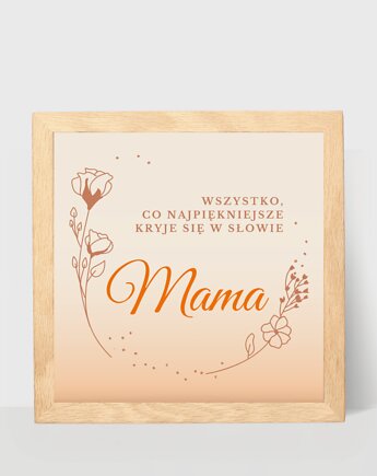 Plakat kwadrat dla mamy, plakat ombre na Dzień Mamy, DODUMU