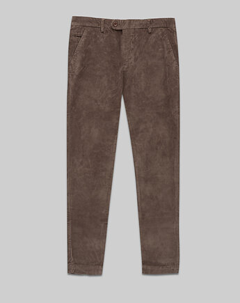 Spodnie doberdo brąz slim fit, BORGIO
