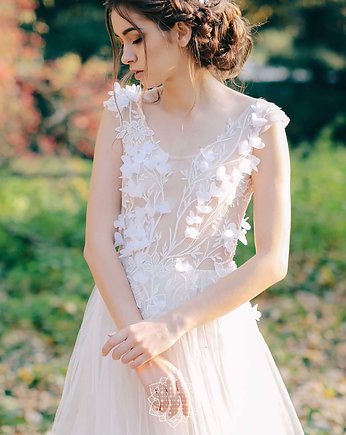 Suknia ślubna z koronką 3D / Lolanthe, Lucky Dress Atelier