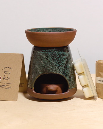 Zestaw kominek iglasty las + wosk zapachowy + świeczki, Koło i Piec