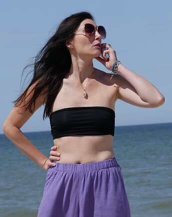 Tube top czarny bawełna, 10 BODIES