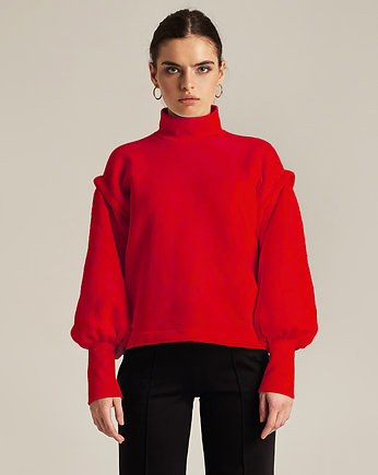 Bluza z marszczonymi rękawami, f.ADD