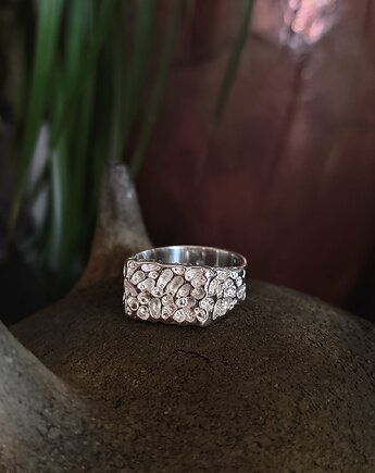 Pierścionek - sygnet unisex Kratery, ZIĘBA