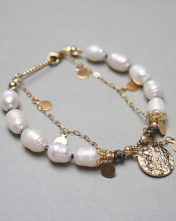 Pearls /white/ perły naturalne vol. 11 /06.05.25/ - bransoletka, KiKa pracownia