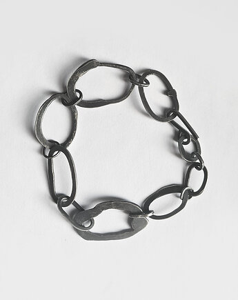 Bransoleta CHNZ szeroka oksydowane srebro, RA