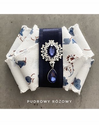 Brosza kwiatowa z kryształkiem NEW, Pudrowy Różowy
